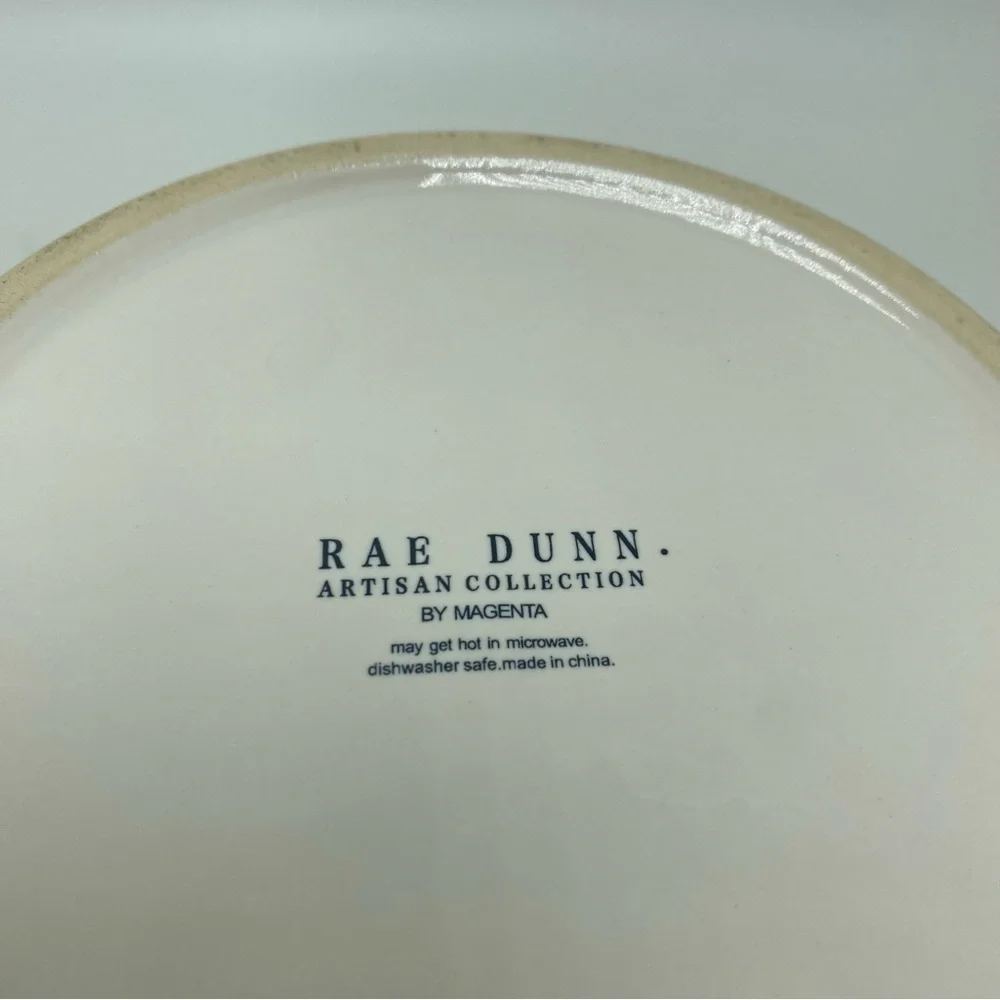 Lot of 2 Rae Dunn Artisan Collection by Magenta Dog/Pet Food & Water Dish Bowls